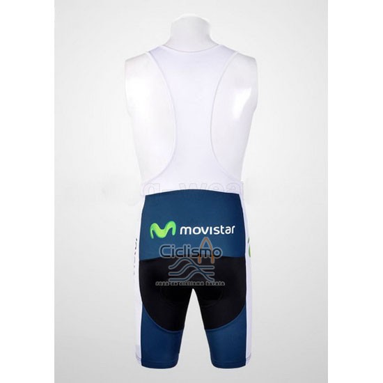Movistar Ropa Ciclismo Culotte Corto 2012 Mangas Cortas Azul